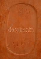 "Tégla- és Cserépipari Tröszt / Élenjáró szocialista brigád" feliratú jelenetes kerámia fa...