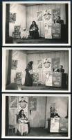cca 1960-1970 Színpadi jelenetek, 3 db fotó, 9x14 cm
