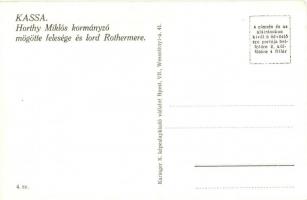 1938 Kassa, Kosice; bevonulás, Horthy Miklós kormányzó, Purgly Magdolna, Lord Rothermere / entry of ...