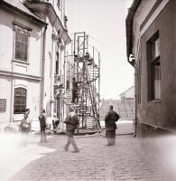 1973 Szentendre, Épül a Teátrum, 15 db 6x6 cm-es fotónegatív
