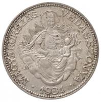 1931. 2P Ag "Madonna" (9,95g) T:1-,2 kis patina / Hungary 1931. 2 Pengő Ag "Madonna" (9,95g) C:AU,XF small patina Adamo P7