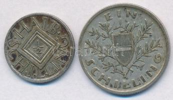 Ausztria 1925. 1/2Sch Ag + 1Sch Ag T:2 patina
Austria 1925. 1/2 Schilling Ag + 1 Schilling Ag C:XF ...