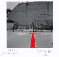 1982 Jankovszky György(1946-): Budapest VIII. Losonci tér, Hinta - vörös nyíl, feliratozva, aláírt, ...