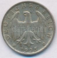 Németország / Weimar Köztársaság 1925D 1M Ag T:2,2- patina Germany / Weimar Republic 1925D 1 Mark Ag C:XF,VF patina