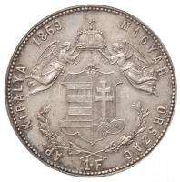 1869GYF 1Ft Ag "Ferenc József / Angyalos címer" Gyulafehérvár (12,37g) T:1-,2 / Hungary 18...