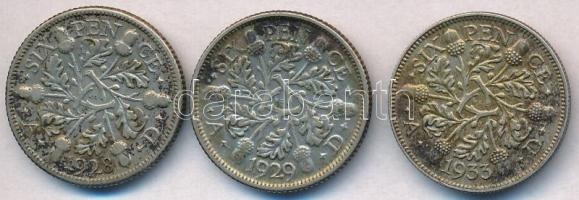 Nagy-Britannia 1928-1933. 6p Ag "V. György" (3xklf) T:2,2- patina
Great Britain 1928-1933...