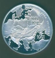 1991. "Megszálló szovjet csapatok kivonulása" Ag emlékérem T:PP Eredeti díszdobozban, tanúsítvánnyal, csak 5000db!
