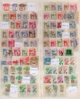 1914-1957 Összeállítás magyar okirati okmánybélyegekből kétoldalas nagyalakú berakólapon (10.530)