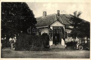 Feled, Veladin, Jesenské; Nadrazny hotel / Vasúti szálloda, automobil, Klein R. kiadása / Eisenbahn Hotel / railway hotel, automobile, '1938 Rimaszombat visszatért' So. Stpl. (EB)