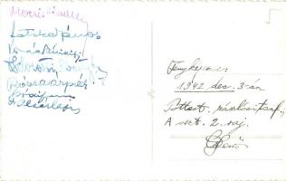 1942 II. világháborús póttartalékos zászlóstanfolyam, hátoldalon nevekkel / WWII Hungarian reservist...