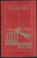 1939 A Societá Automobilistica Dolomiti utazási prospektusa, menetrendekkel / 1939 A Societá Automobilistica Dolomiti tourist guide