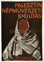 1978 Palesztin népművészeti kiállítás a Néprajzi Múzeumban, plakát, 69x48 cm