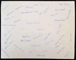 1971 a Semmelweis Egészségügyi Szakközépiskola IV. a. osztálya, tablókép, hátulján az osztálytársak ...