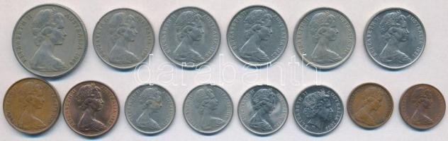 Ausztrália 1966-2006. 1c-20c (14xklf) fémpénz T:2 Australia 1966-2006. 1 Cent - 20 Cents (14xdiff) metal coins C:XF