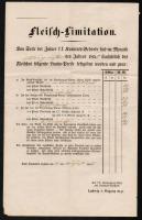 1858 Zala vármegyei hús, kenyér és pékáru árszabása