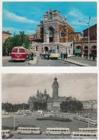 15 db MODERN külföldi buszos, közlekedéses képeslap / 15 modern European bus and public transport po...