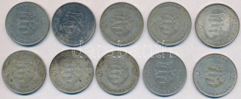 1947. 5Ft Ag "Kossuth" (10x) T:2-,3