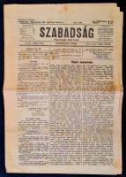 1921 Nagyvárad, A Szabadság című politikai napilap 48. évfolyamának 33. száma