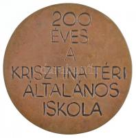 1987. "1787-1987 / 200 éves a Krisztina téri Általános Iskola" Br plakett (102mm) T:2
