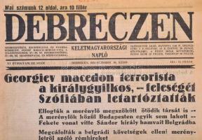 1934 Debrecen, A Debreczen című Kelet-Magyarországi Napló XI. évfolyamának 232. száma