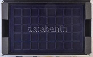 Alumínium éremtartó koffer 5db éremtartó tálcával, különböző méretű érmék számára, ~200 férőhellyel,...