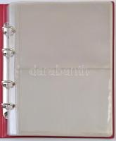 Négygyűrűs bankjegytartó album 10db kettes osztású berakólappal, használt, jó állapotban