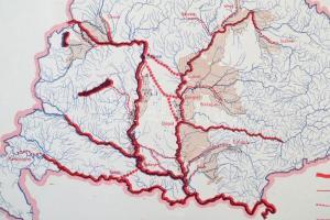 cca 1920 Vízhálózat és hajózható víziutak / Réseau fluvial et cours d'eau navigables, a "M...