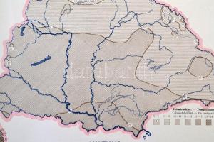 cca 1920 Magyarország hőmérséklete / Température de la Hongrie, a "Magyarország gazdasági térké...