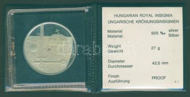 1978. "Koronázási jelvények" Ag emlékérem 27g T:PP Eredeti dísztokban, tanúsítvánnyal!