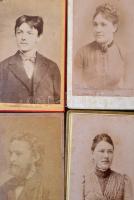 cca 1880-1890 Egy felvidéki nemesi család fotóalbuma, többségében feliratozott fotókkal, nevekkel (K...