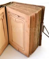 cca 1880-1890 Egy felvidéki nemesi család fotóalbuma, többségében feliratozott fotókkal, nevekkel (K...