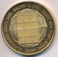 Bognár György (1944-) 1996. "Metal Art Nemesfémipari Rt. / Boldog Új Évet 1996" aranyozott...