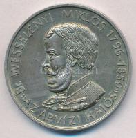 Bognár György (1944-) 1988. "Br. Wesselényi Miklós 1796-1850 - Az árvízi hajós / A pesti nagy árvíz 150 éves évfordulójára" jelzett Ag emlékérem (36,12g/0.835/42,5mm) T:2