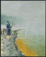 Jelzés nélkül: Várakozás. Olaj, farost, 25x20 cm