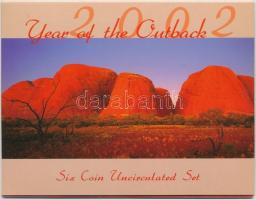 Ausztrália 2002. 5c-2$ "The Year of Outback" (6xklf) forgalmi sor karton díszcsomagolásban T:BU Australia 2002. 5 Cents - 2 Dollars "The Year of Outback" (6xdiff) coin set in cardboard case C:BU