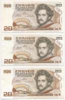 Ausztria 1967. 20Sch (3x) + 1986. 20Sch (3x) T:III
Austria 1967. 20 Schilling (3x) + 1986. 20 Schil...