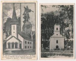10 db RÉGI főleg magyar templomokat ábrázoló városképes lap, vegyes minőség / 10 pre-1945 mostly Hun...