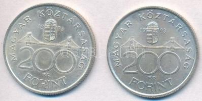 1993. 200Ft Ag "MNB" (2x) T:2
Adamo F13