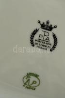 Limoges porcelán tál, matricás, hibátlan, jelzett, 16x16x4 cm