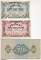 Vegyes 7db-os bankjegy tétel, benne: 1947. 10Ft, 1947. 100Ft, 1949. 10Ft, 1949. 100Ft T:III-IV