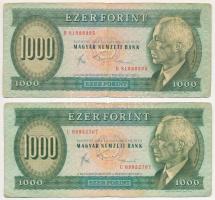 1983. november 10. 1000Ft (2xklf) "B" és "C" T:III,III-