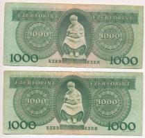 1983. november 10. 1000Ft (2xklf) "B" és "C" T:III,III-