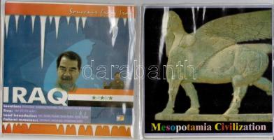 Irak 1990. 25D Öböl-háború alatti szükség kiadás + 1993. 1/4D + 1/2D + 1992. 1D + 5D + 10D szükség k...