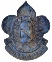 ~1940. "Hungaria" Br cserkész sapkajelvény (39x47mm) T:2