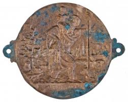 DN "St. Christopher Protect Us! (Szent Kristóf oltalmazz minket!" angol nyelvű Br érem két...