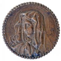 DN "Szűz Mária" Br érem, utólag hátlapra forrasztott csavarral, autójelvény(?) (62mm) T:2