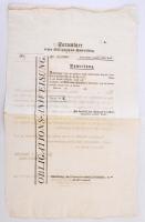 Ausztria / Bécs 1816. "Österreichische Nazional-Zettel-Bank" kitöltetlen kötvény formulare...