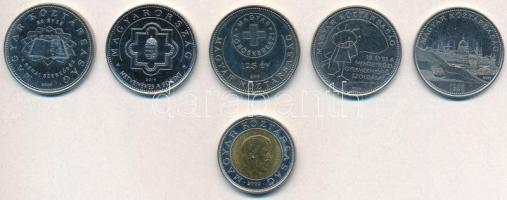 1980. 100Ft Cu-Ni-Zn "Szovjet-Magyar Űrrepülés" műbőr tokban + 2002. 100Ft Cu-Ni-Zn "Kossuth" + 2005. 50Ft Cu-Ni "Gyermekmentő Szolgálat" + 2006. 50Ft Cu-Ni "Magyar Vöröskereszt" + 2006. 50Ft Cu-Ni "1956 tiszteletére" + 2007. 50Ft Cu-Ni "Római Szerződés" + 2016. 50Ft Cu-Ni "Hetvenéves a forint" T:2