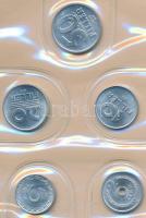 1979. 2f-10Ft (9xklf) érmés forgalmi sor fehér műbőr tokban tanúsítvánnyal T:1