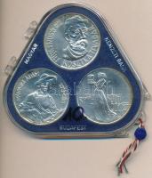 1977. 200Ft Ag (3xklf) "Magyar festők II. / Csontváry, Mányoki, Rippl-Rónai" eredeti plombált MNB tokban T:BU Adamo EM52, EM53, EM54